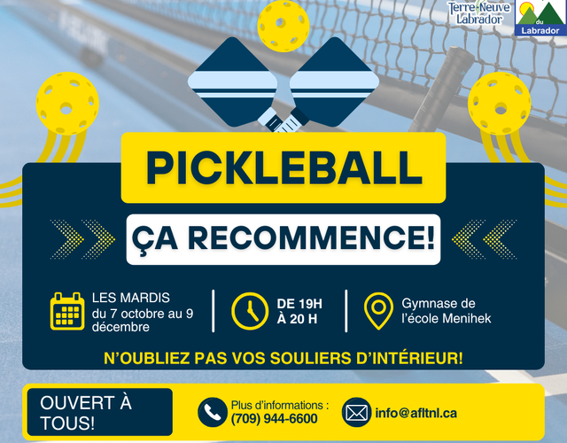 Le pickleball reprend!