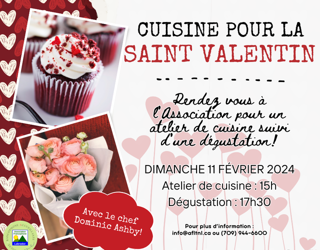 Atelier de cuisine pour la St Valentin