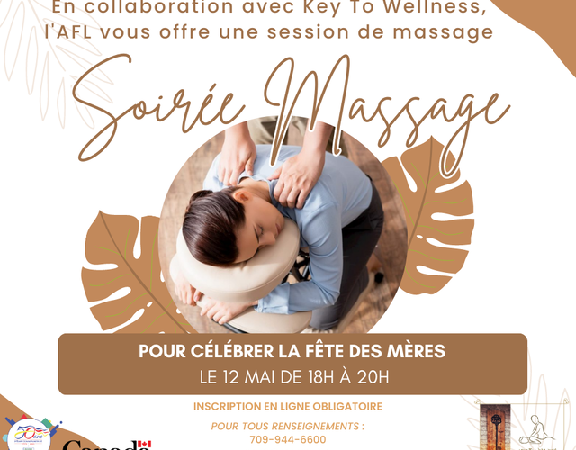 Soirée massage de la fête des mères